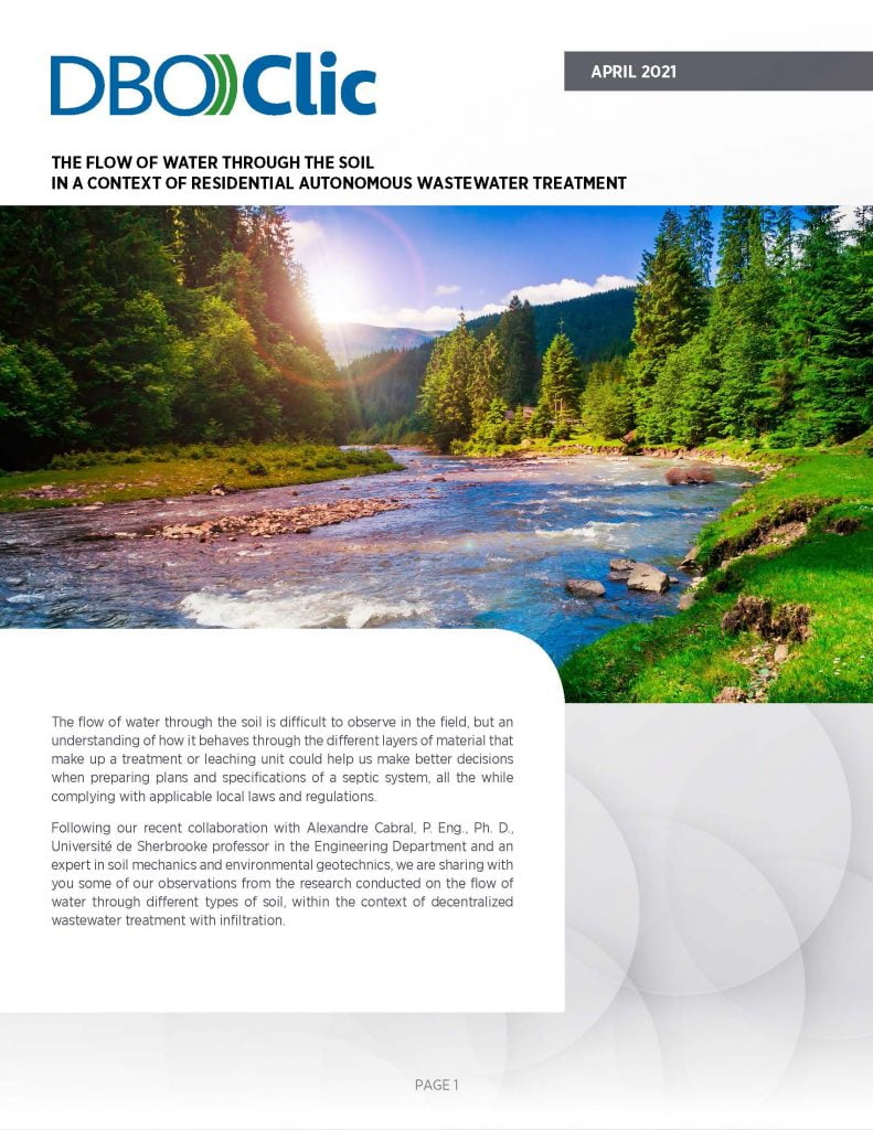 The flow of water through the soil - DBO))Clic 2