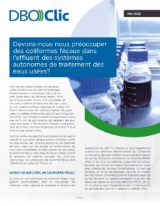 tout sur les coliformes fécaux